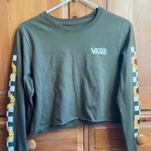 vans long sleeved crop top